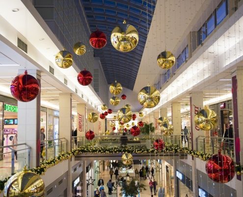 новогоднее оформление торговых центров Москва